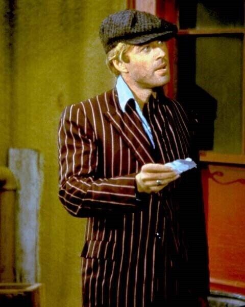 Robert Redford in pin striped suit and cap 1973 The Sting 5x7 inch photo