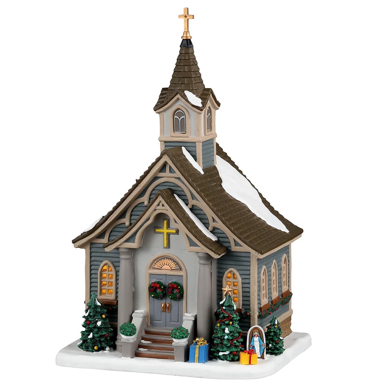 Lemax Caddington Village Small Town Church Wrapped Christmas Gifts Outdoor 35066 Lemax Caddington Village Small Town Church Wrapped Christmas Gifts Outdoor 35066