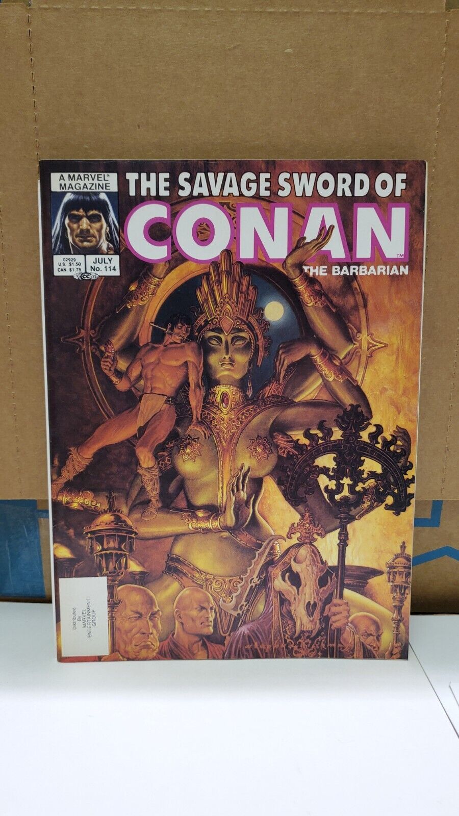 SAVAGE SWORD OF CONAN #114, 1985, Robert E Howard, pencils/inks R Nebres ; Mint-