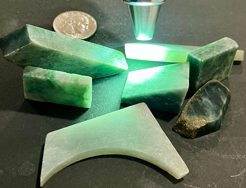 Rough Raw Untreated Jadeite Green Cuttings from Myanmar 640cts Rough Raw Untreated Jadeite Green Cuttings from Myanmar 640cts
