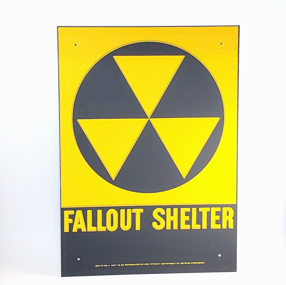Vintage Original Fallout Shelter Steel Sign Government Issue 10"x14" 1950s-60s Vintage Original Fallout Shelter Steel Sign Government Issue 10"x14" 1950s-60s