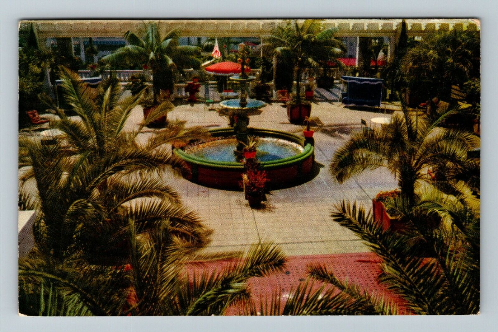 San Diego CA-California, Palm Court, US Grant Hotel, c1958 Vintage Postcard