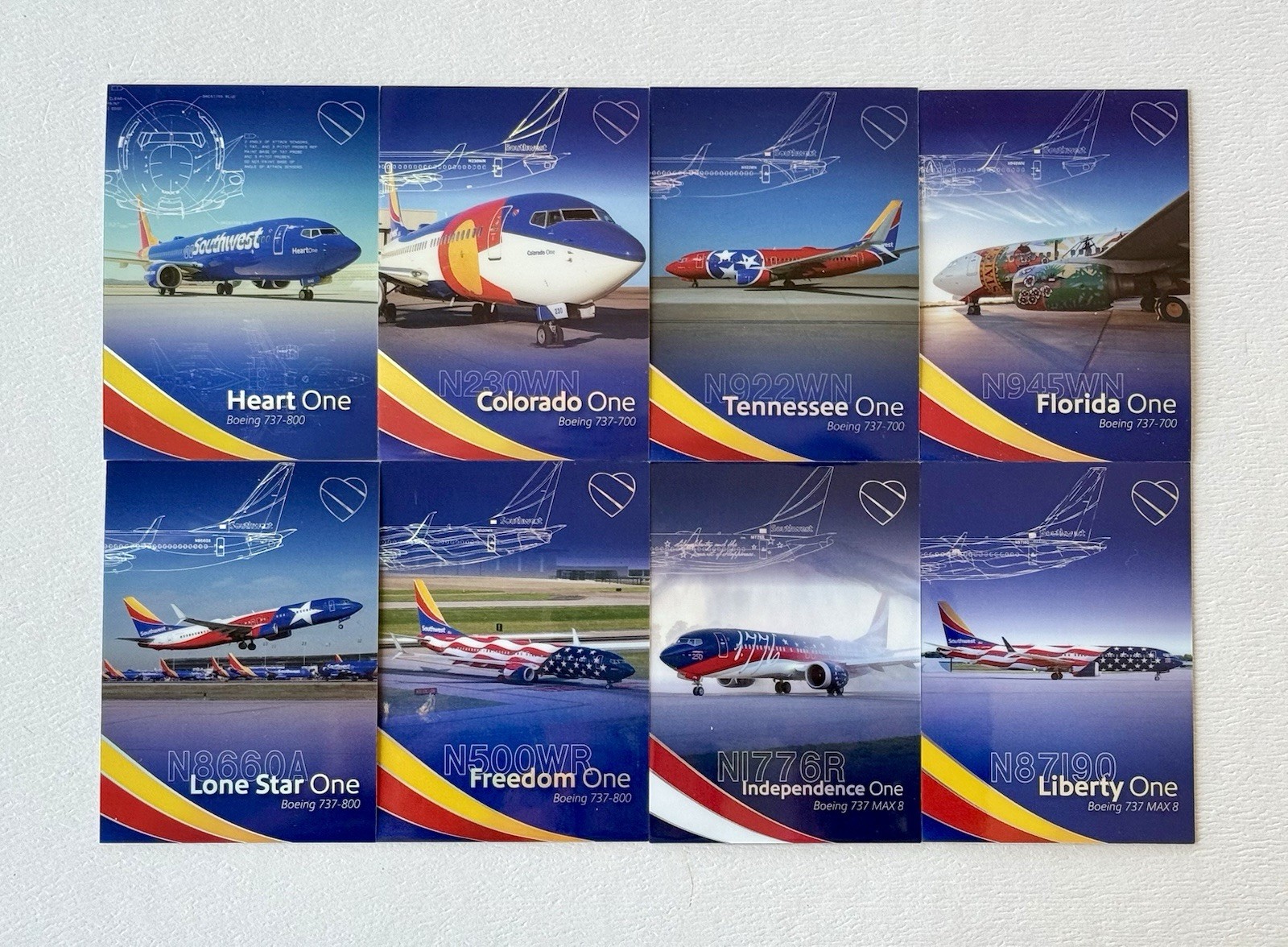 š„Southwest Airlines Trading Cards Full Set w/ protector š„Southwest Airlines Trading Cards Full Set w/ protector