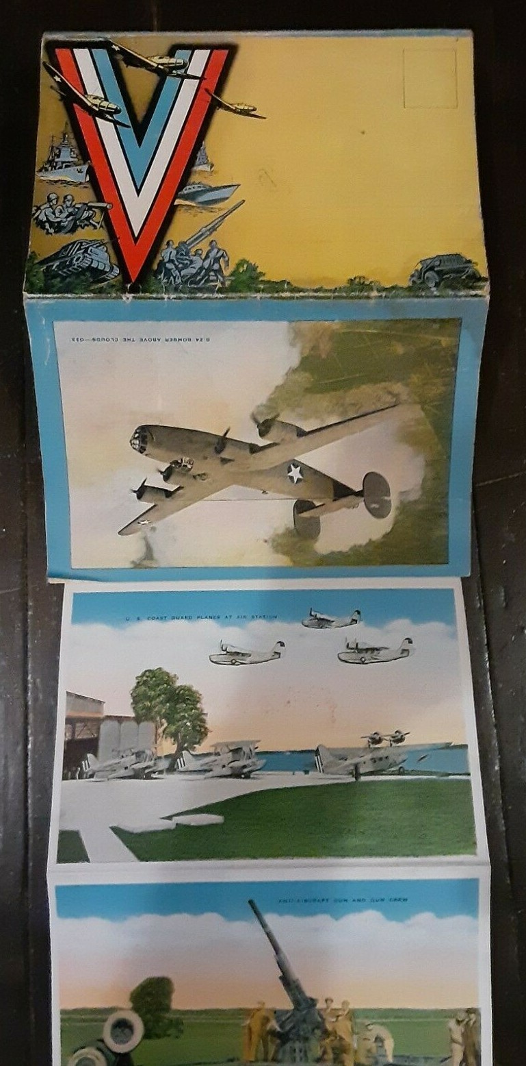 E. C. Kropp Co. "V For Victory" WWII Set of Colorful Cards Ephemera E. C. Kropp Co. "V For Victory" WWII Set of Colorful Cards Ephemera