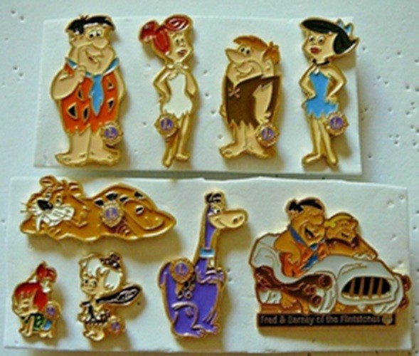 Lions Club Pins - Cartoon Flintstones Set of 9