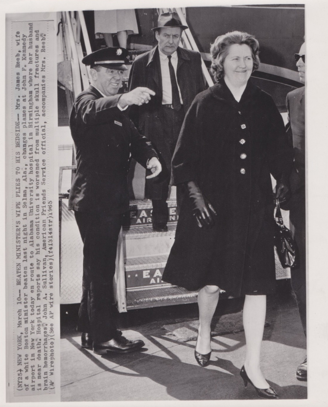 1965 Press Photo Mrs. James Reeb, Wife of Civil Rights Murder Victim in Selma AL 1965 Press Photo Mrs. James Reeb, Wife of Civil Rights Murder Victim in Selma AL
