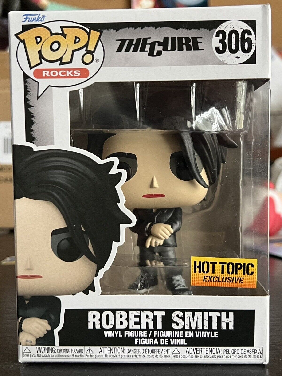 Funko Pop Rocks: ROBERT SMITH #306 (The Cure) Hot Topic Exclusive w/Protector
