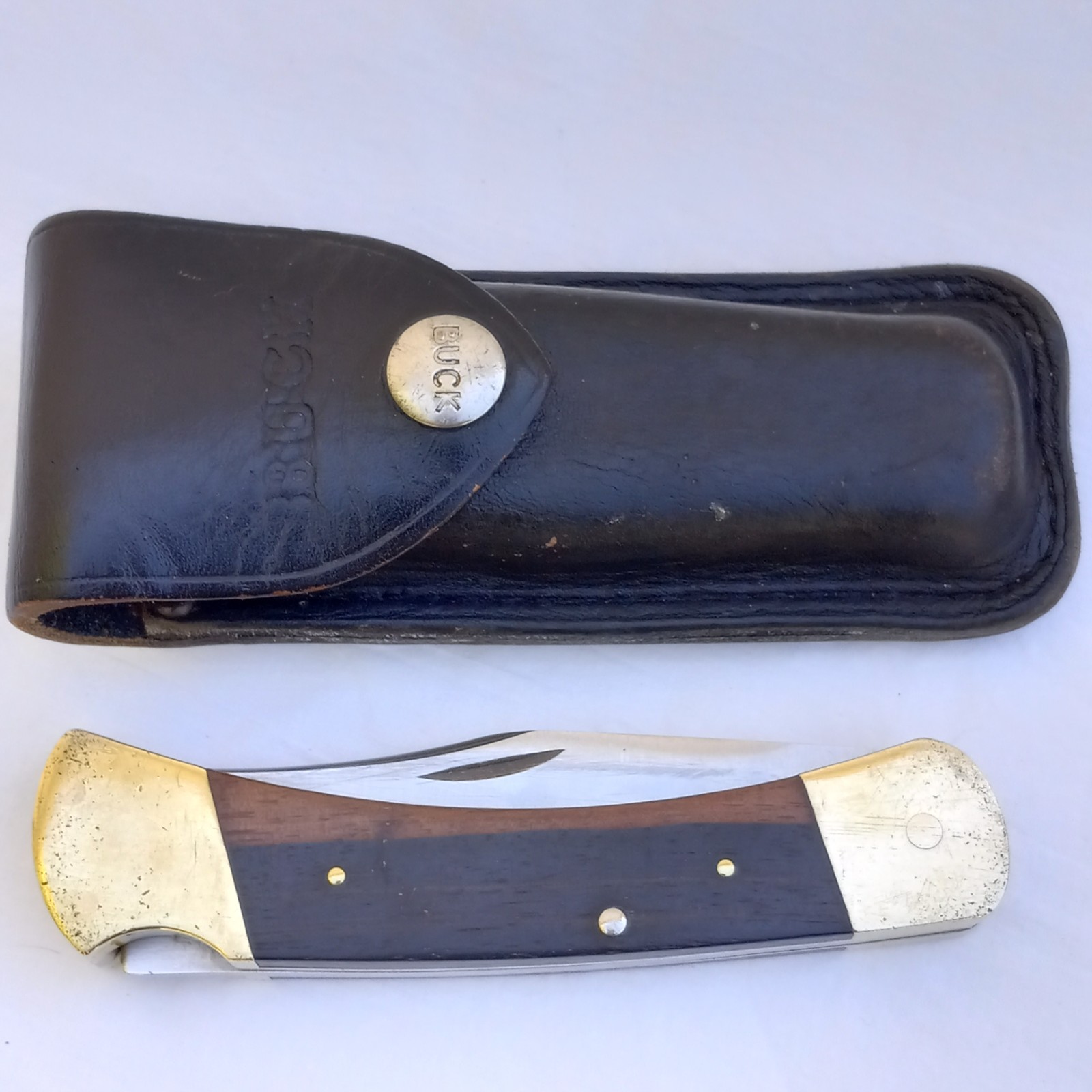 1972-74 BUCK 110 Folding Knife with Leather Case Vintage 70s 1972-74 BUCK 110 Folding Knife with Leather Case Vintage 70s