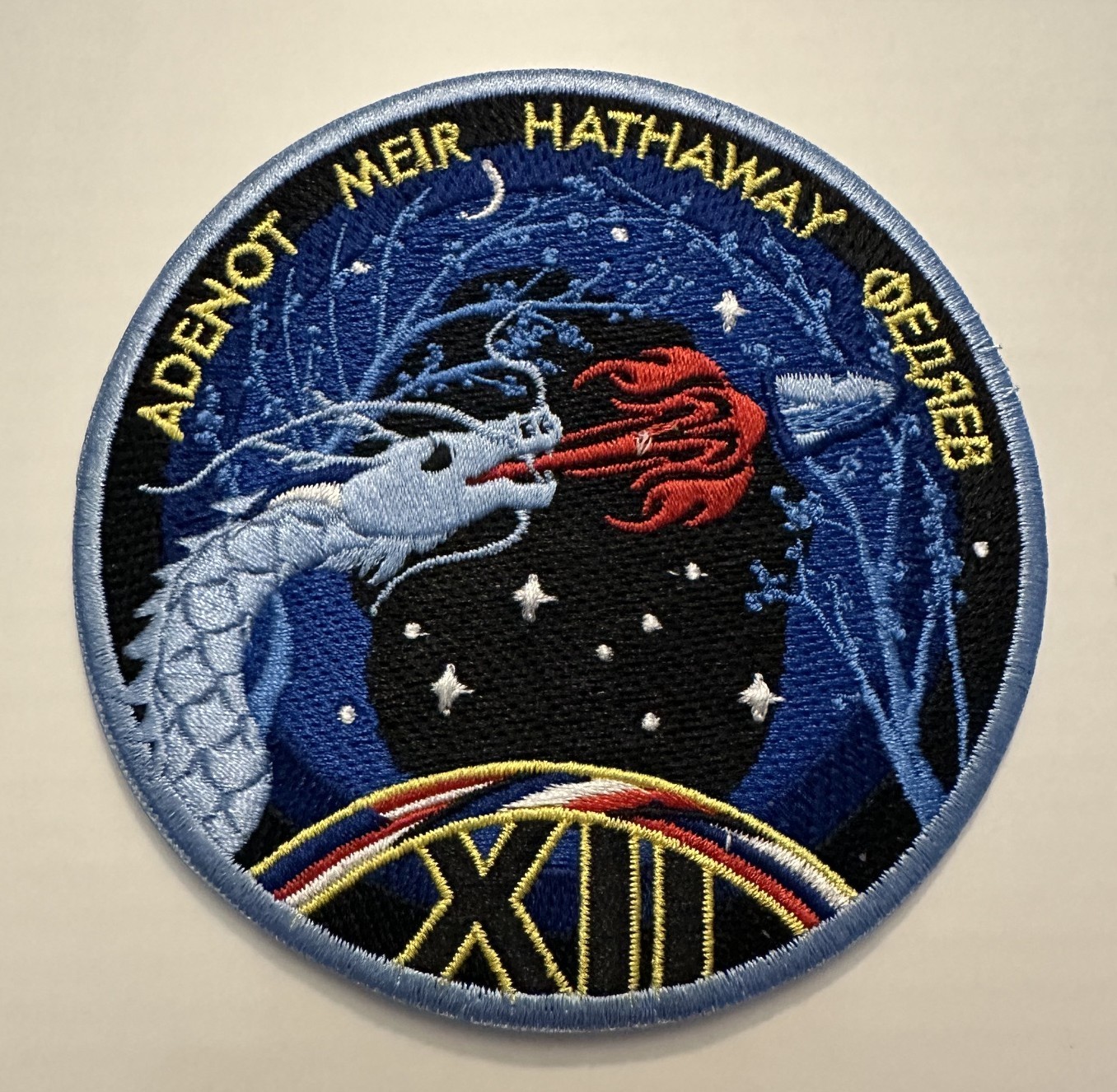 Authentic CREW-12 NASA SPACEX ISS Mission CREW DRAGON PATCH - 4.5" with NAMES Authentic CREW-12 NASA SPACEX ISS Mission CREW DRAGON PATCH - 4.5" with NAMES