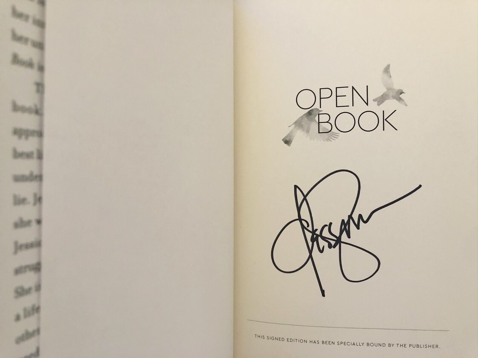 Jessica Simpson autographed signed auto Open Book hardcover signed first edition