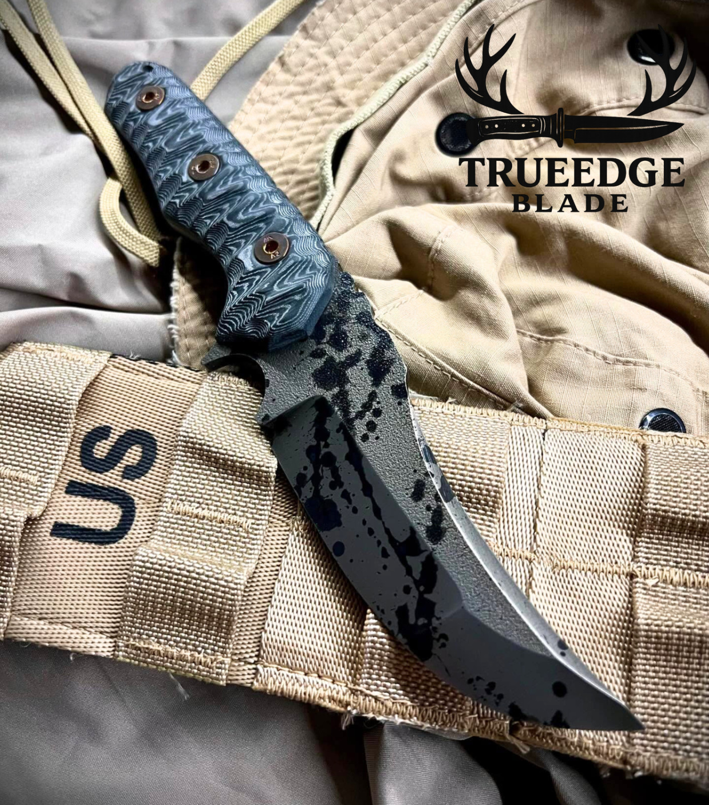 TRUEEDGEBLADE Lynx Persian Black Blood Edition D2 Steel Black Micarta Handmade G TRUEEDGEBLADE Lynx Persian Black Blood Edition D2 Steel Black Micarta Handmade G