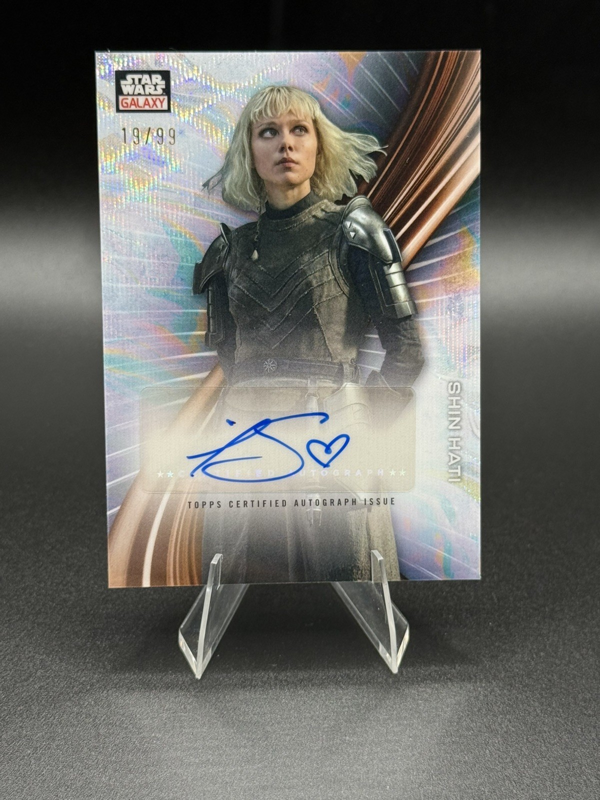2025 Topps Star Wars Galaxy Chrome Ivanna Sakhno Shin Hati Auto Wave /99 2025 Topps Star Wars Galaxy Chrome Ivanna Sakhno Shin Hati Auto Wave /99