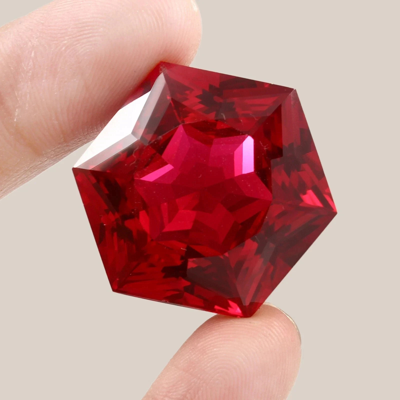 Natural Burmese Red Ruby 11.50 Ct Hexagon Cut Certified Flawless Loose Gemstone Natural Burmese Red Ruby 11.50 Ct Hexagon Cut Certified Flawless Loose Gemstone