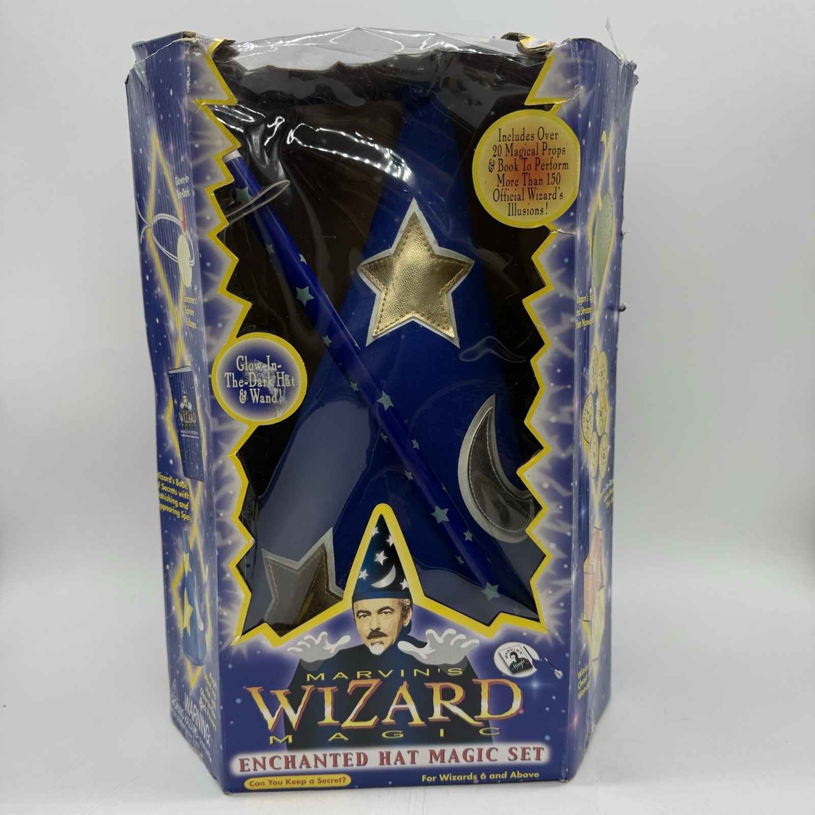 Marvin’s Wizard Magic Enchanted Hat Magic Set Open Box New Damaged Rare Vintage Marvin’s Wizard Magic Enchanted Hat Magic Set Open Box New Damaged Rare Vintage