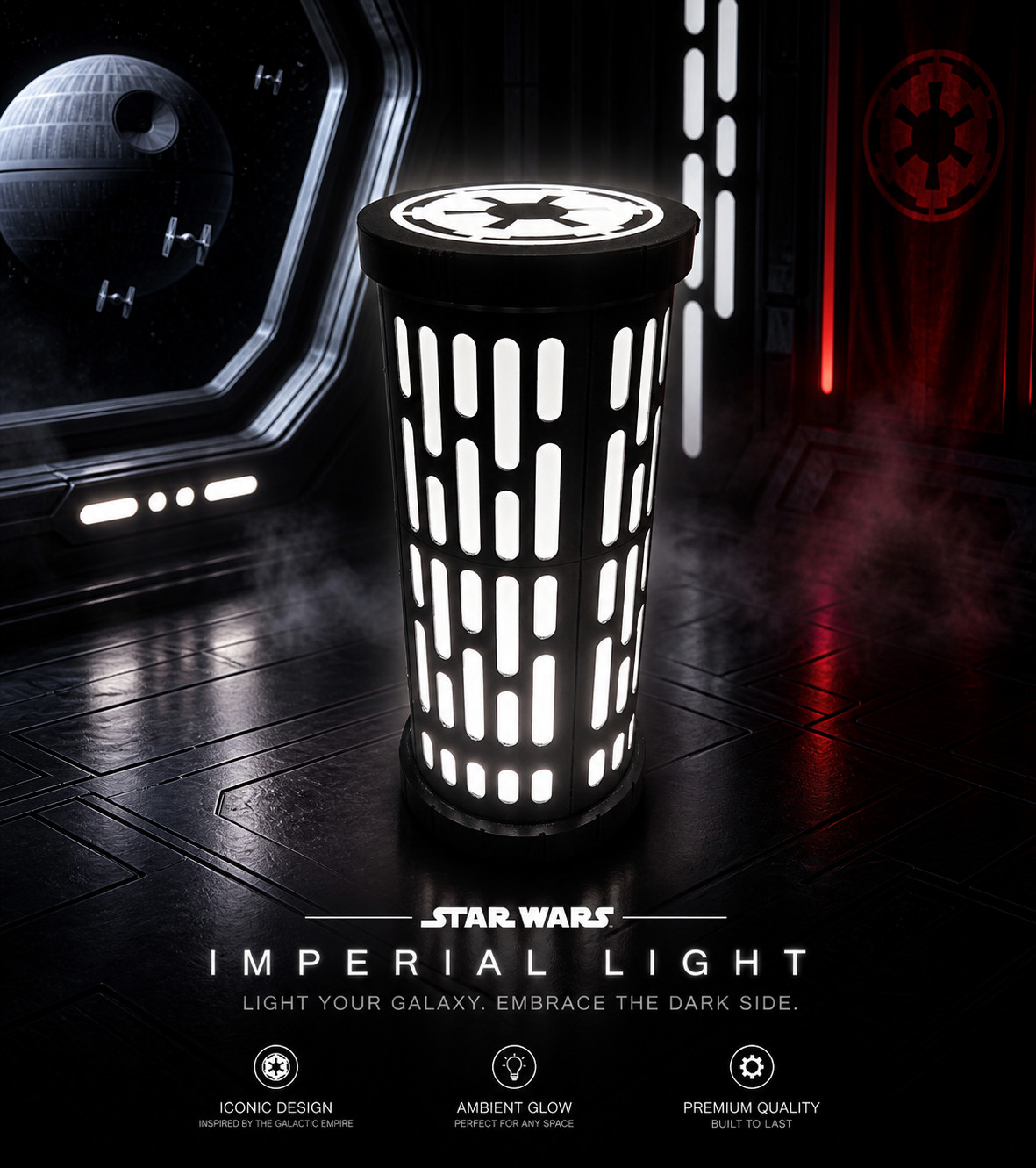 Galactic Empire Lamp — Custom Made In USA - Star Wars Lamp Galactic Empire Lamp — Custom Made In USA - Star Wars Lamp