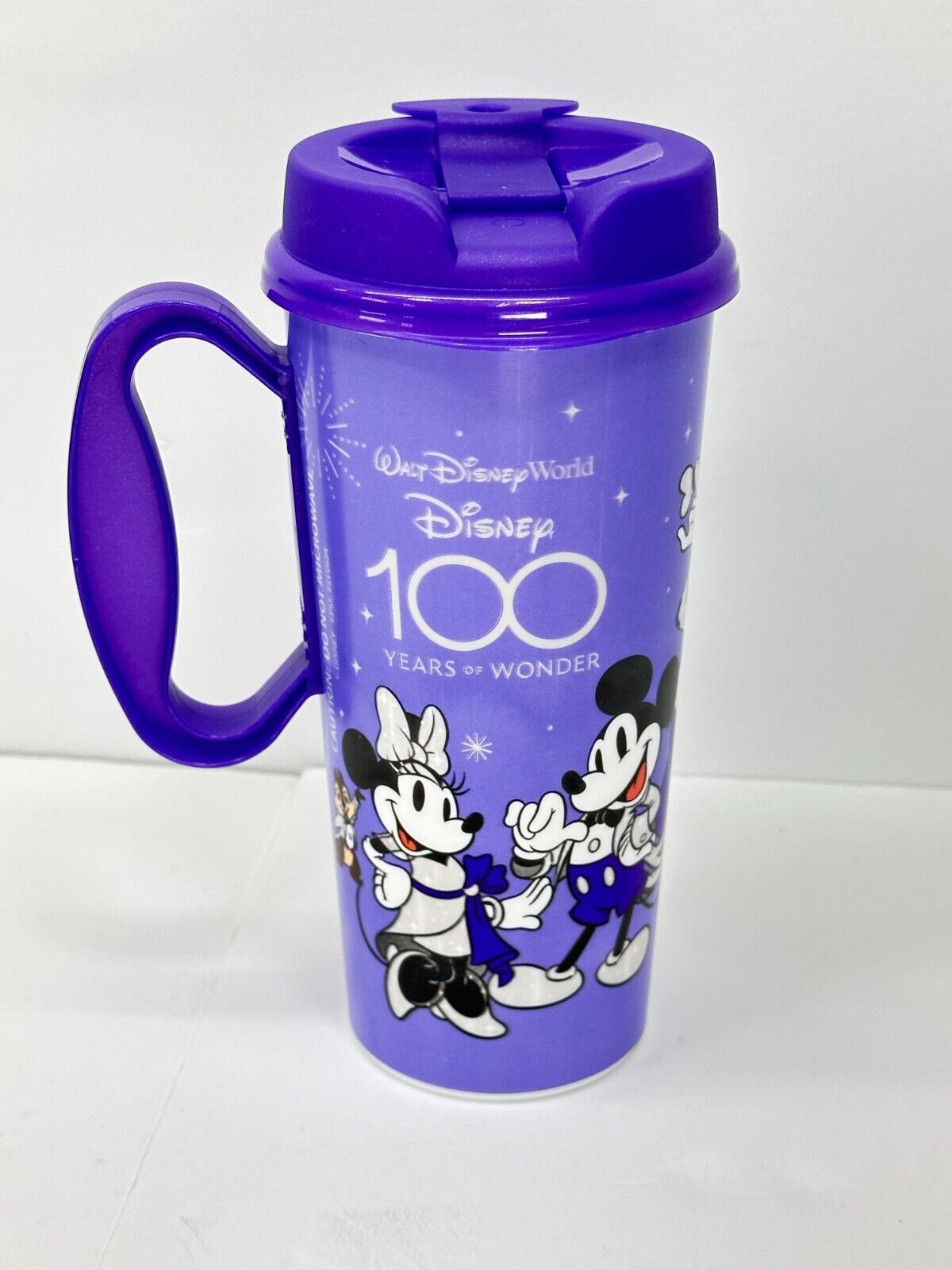Walt Disney World 100th Anniversary Resort Refillable Tumbler Cup Mug Purple