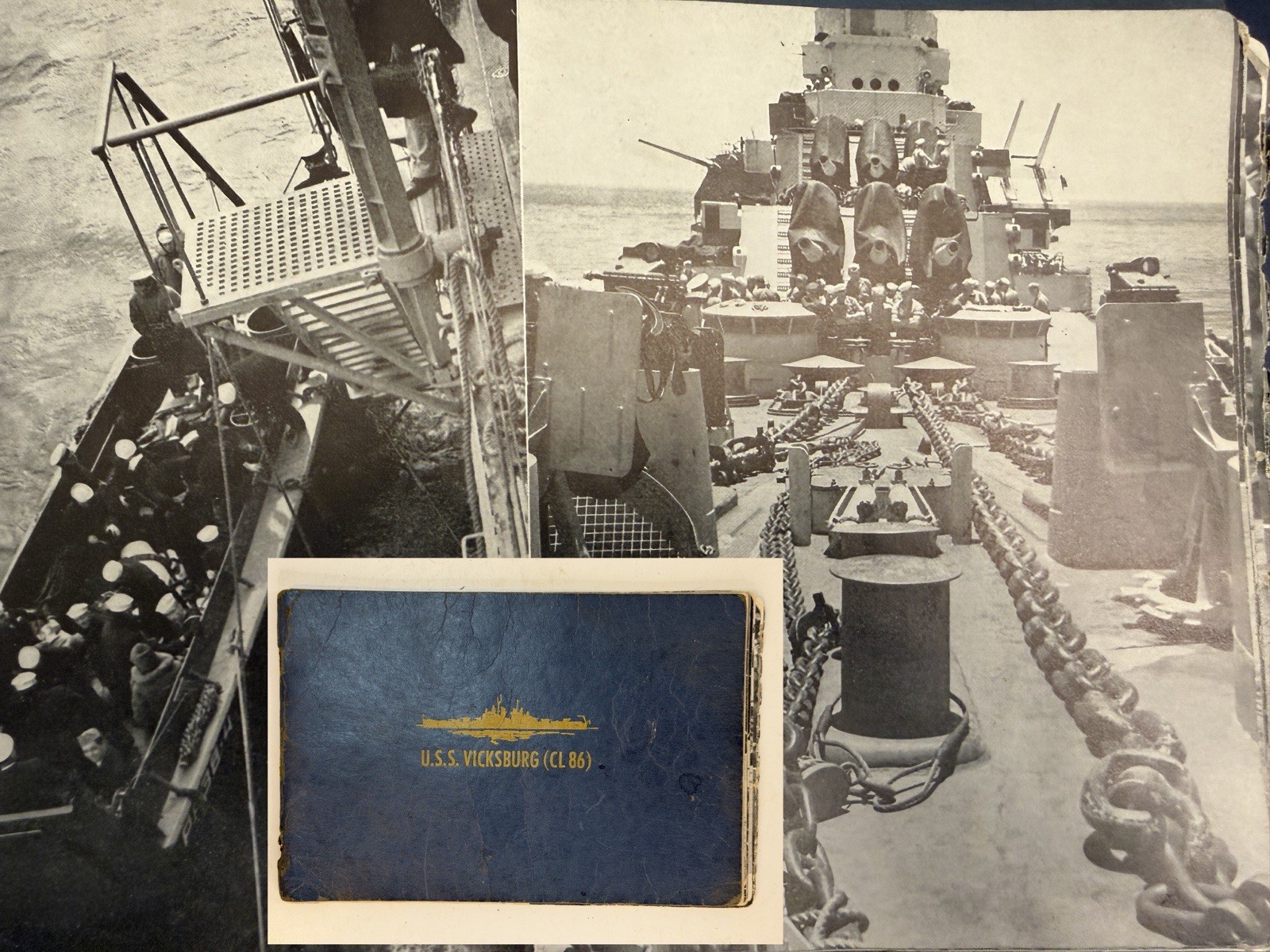 USS Vicksburg CL-86 WWII Cruise Book 1946 Original Iwo Jima Okinawa USS Vicksburg CL-86 WWII Cruise Book 1946 Original Iwo Jima Okinawa