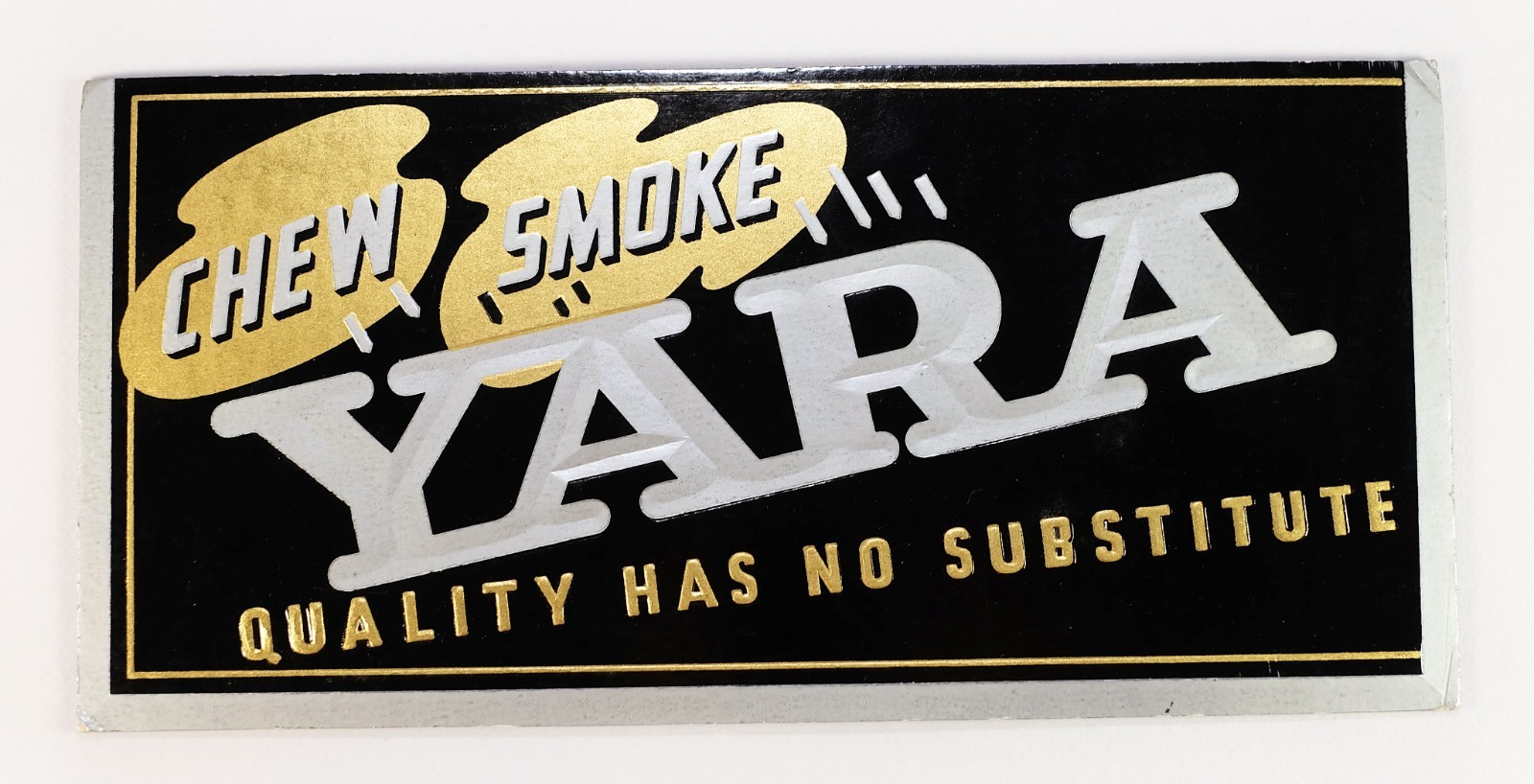 1940s YARA Tobacco Cardboard Vintage Advertising Sign with Easel-Back