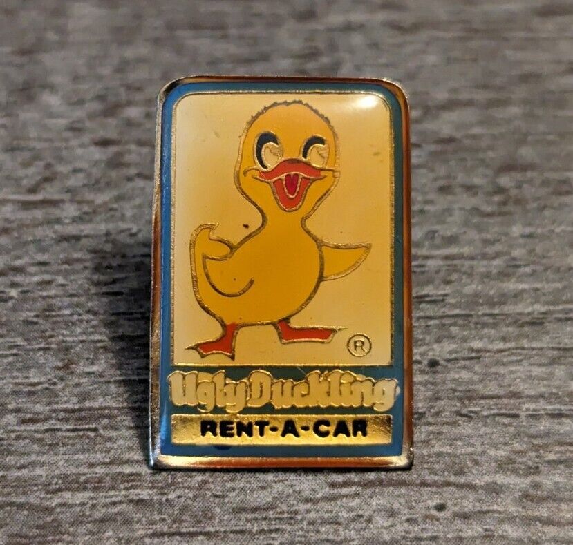 Vintage Ugly Duckling Rent-A-Car Company Logo Advertising Lapel Pin
