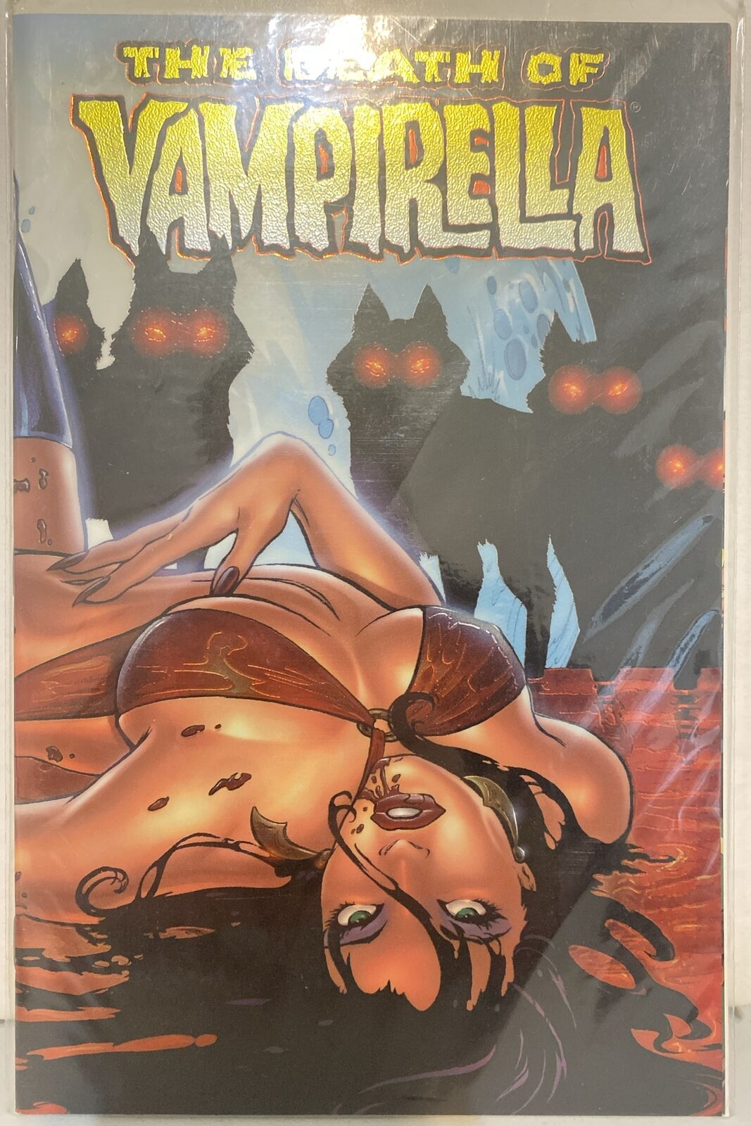 Death of Vampirella #1 Red Chrome Cover Harris Comics 1997 HIGH GRADE