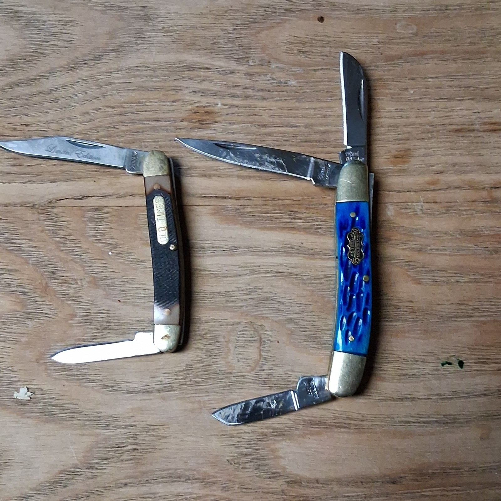 Vintage Schrade Old Timer/steele warrior Pocket Knife Lot of 2