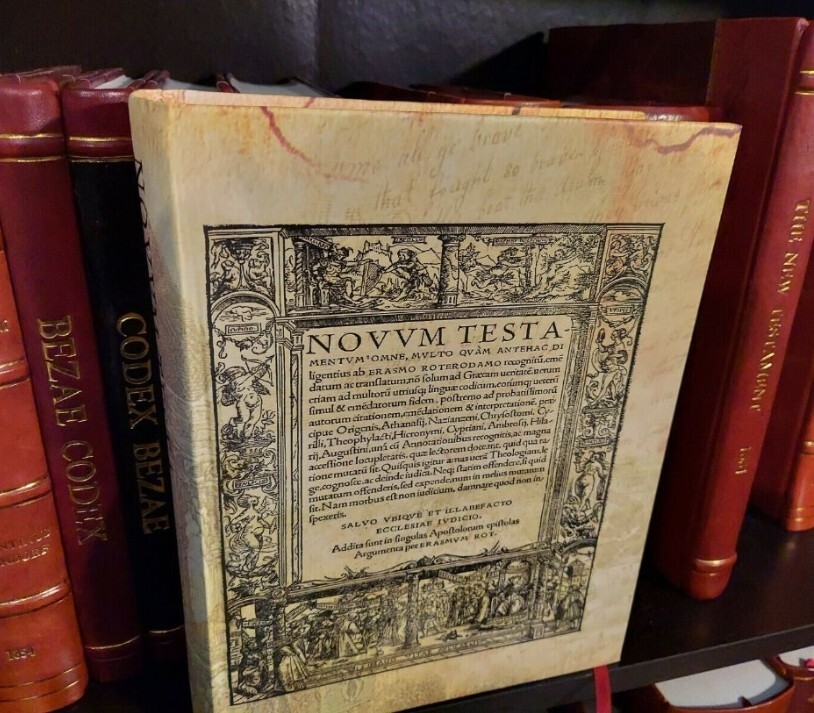 1519 Erasmus Greek Latin New Testament Watchtower Research hardbound Bible 1519 Erasmus Greek Latin New Testament Watchtower Research hardbound Bible