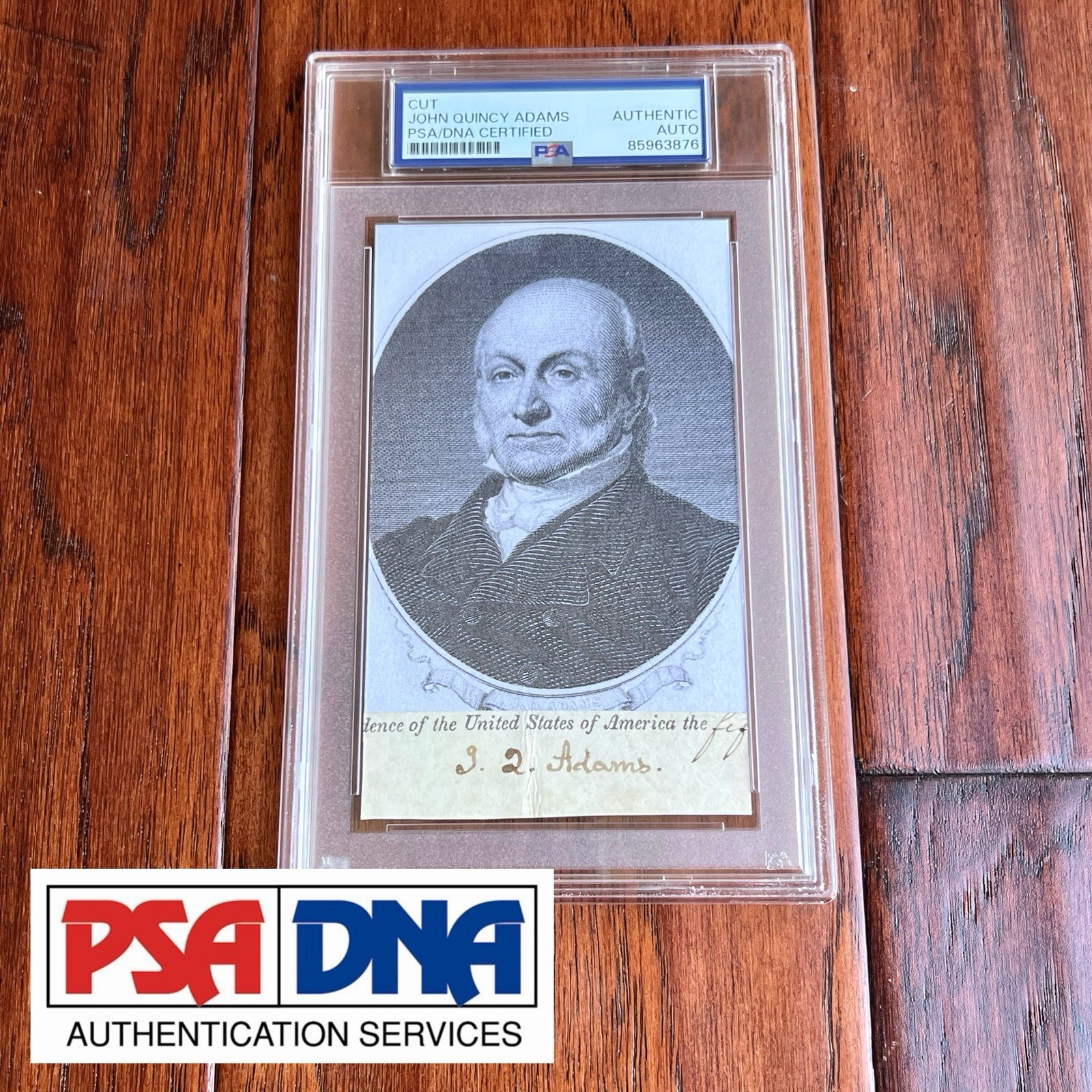 JOHN QUINCY ADAMS Autograph Cut Signature Signed President Portrait * PSA JOHN QUINCY ADAMS Autograph Cut Signature Signed President Portrait * PSA