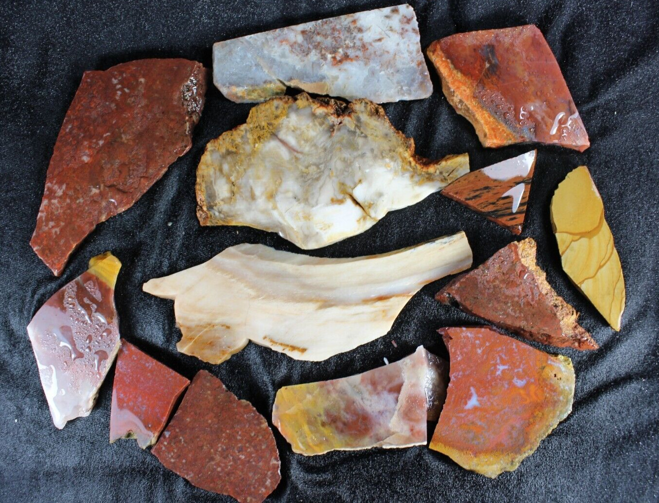 PJ: Mixed Lot of Slabs - Jasper, Agate and More   15 Ozs
