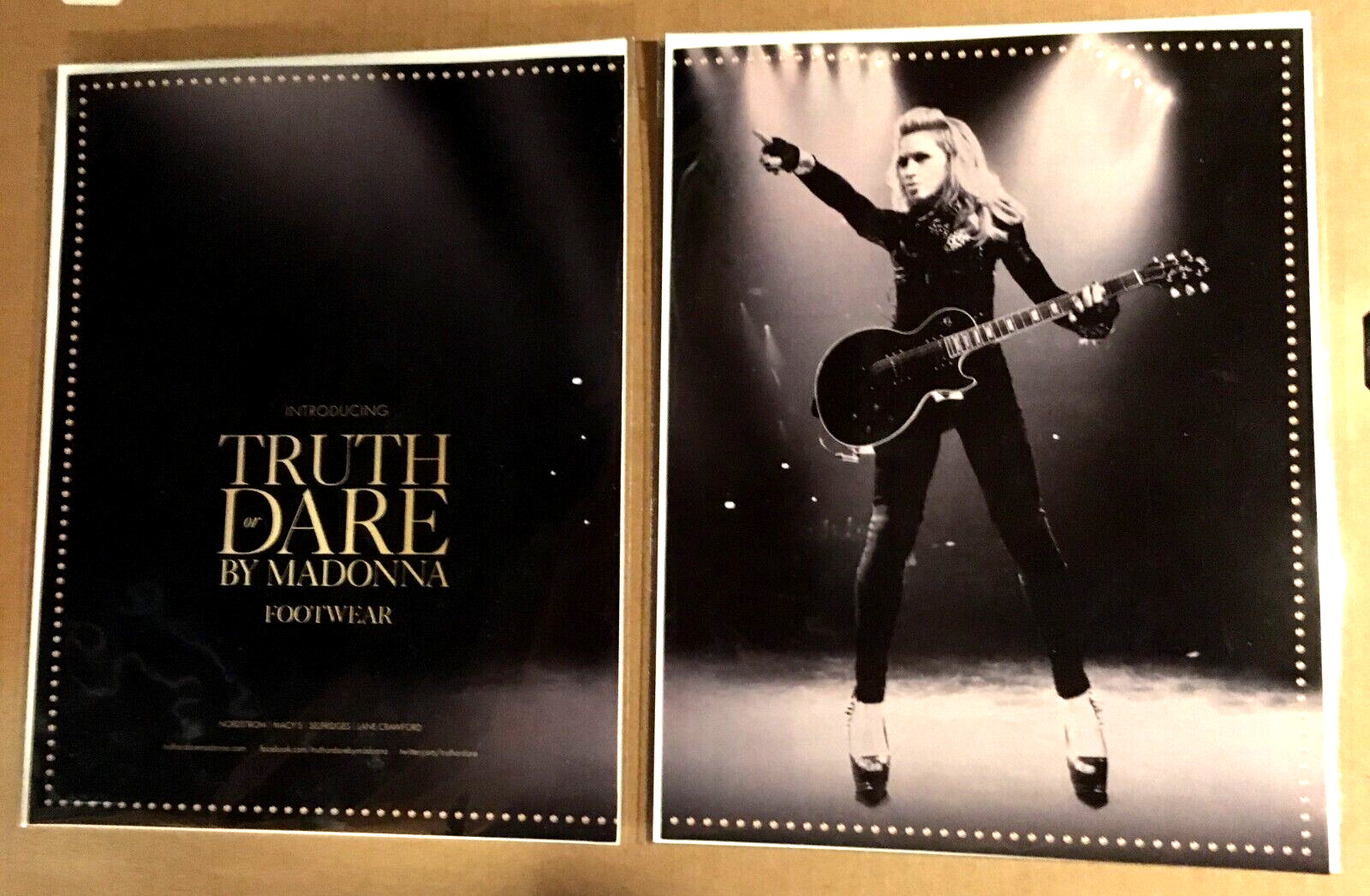 2012 Madonna Truth Or Dare Footwear Shoes 2-page PRINT AD Advertisement