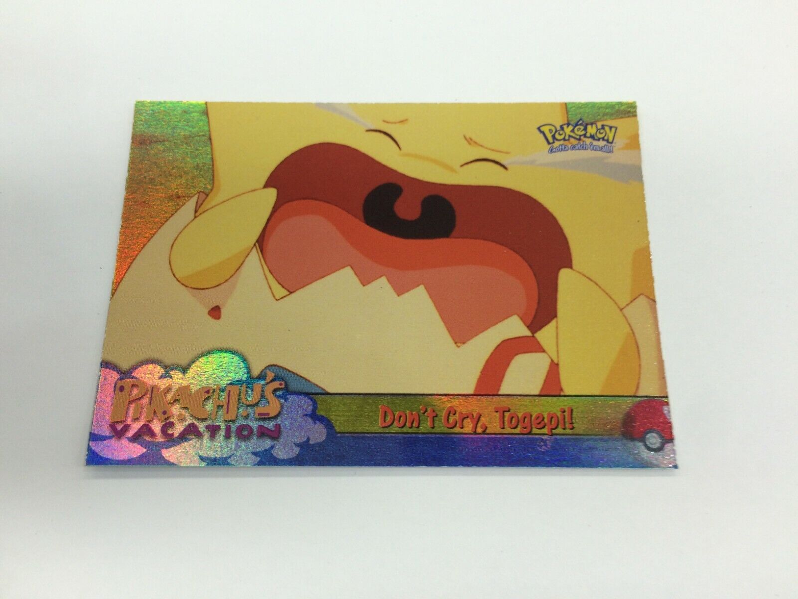 1999 TOPPS POKEMON FIRST MOVIE TRADING CARD HOLOFOIL CARD #43 DON\'T CRY, TOGEPI