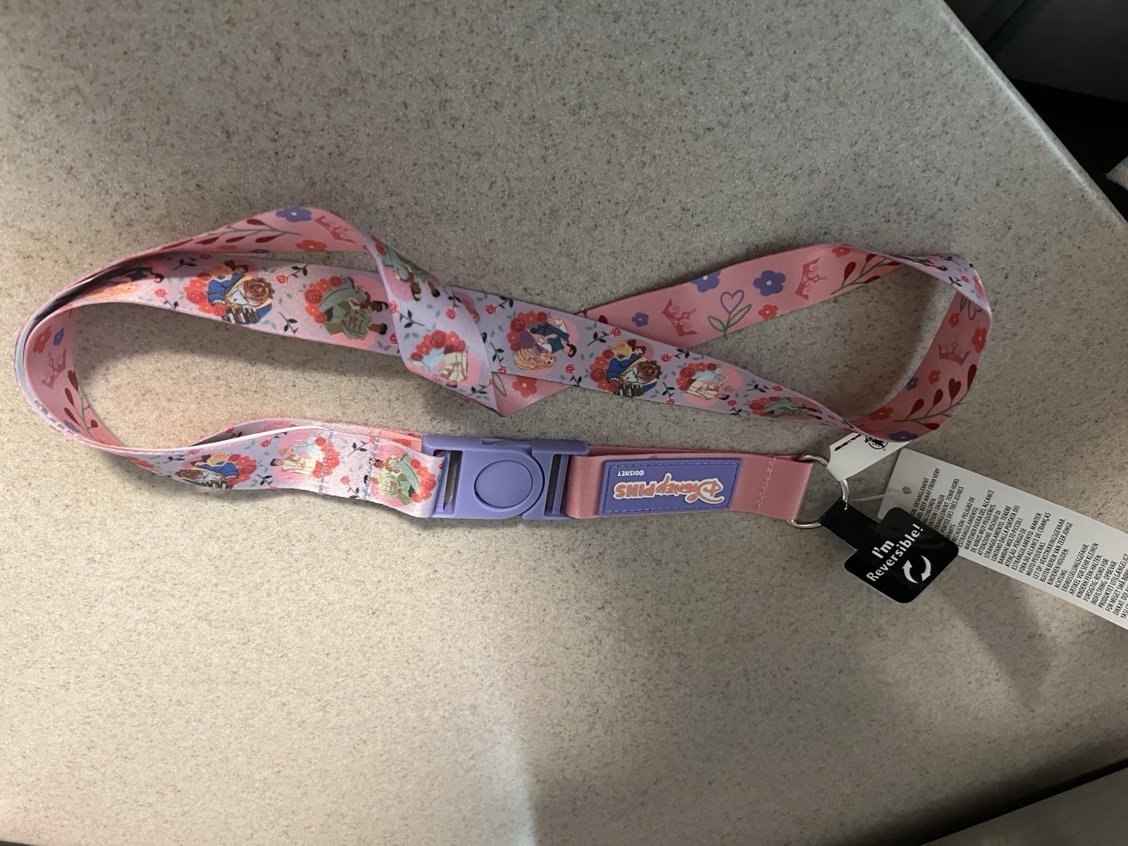 2025 Disney Parks NEW Princess Couples Reversible Lanyard NEW WITH TAGS 2025 Disney Parks NEW Princess Couples Reversible Lanyard NEW WITH TAGS
