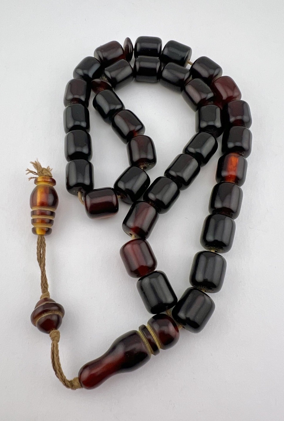 Antique Cherry Amber Bakelite Faturan Prayer Beads Necklace 635 Grams Mi G2U Antique Cherry Amber Bakelite Faturan Prayer Beads Necklace 635 Grams Mi G2U