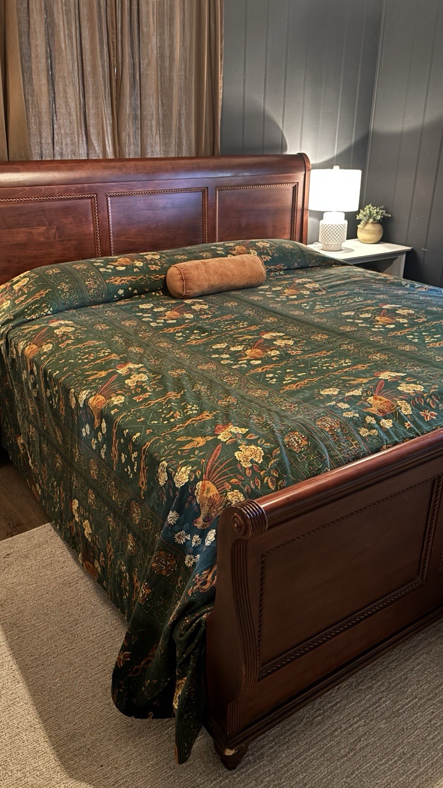 Vtg 5th Avenue Designs Trafalgar King Coverlet Chinoiserie Dragon & Phesant