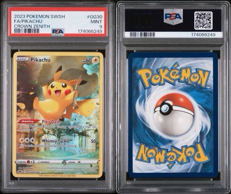 Pokémon Crown Zenith Pikachu GG30 Full Art PSA 9 English 2023 Card