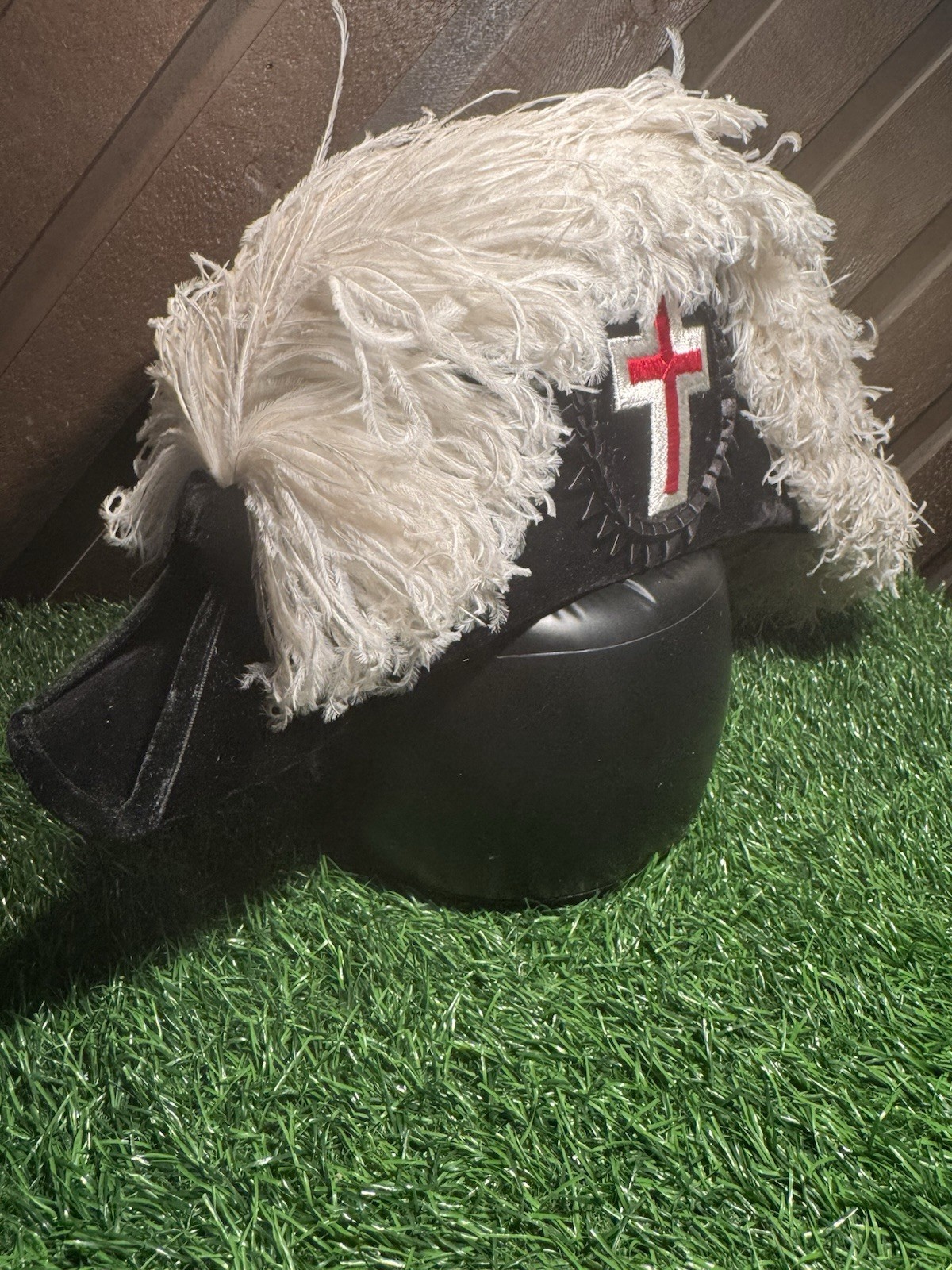 Vtg Antique Masonic Knights Templar Sir Knight Chapeau Bicorn Hat Ostrich Plume Vtg Antique Masonic Knights Templar Sir Knight Chapeau Bicorn Hat Ostrich Plume