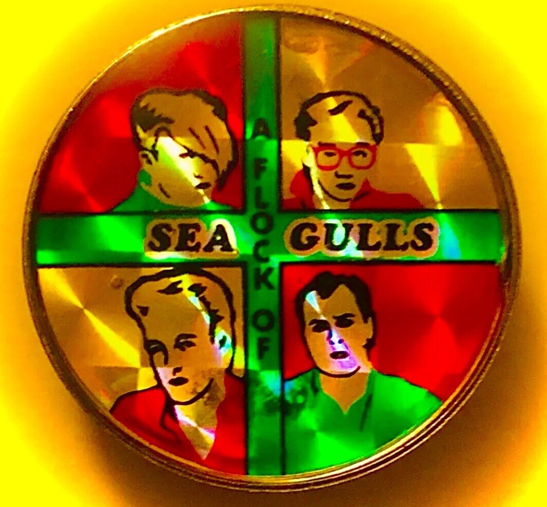 A FLOCK OF SEAGULLS Pin Vintage 80s New Wave band Pin PRISM Pinback Button Badge A FLOCK OF SEAGULLS Pin Vintage 80s New Wave band Pin PRISM Pinback Button Badge