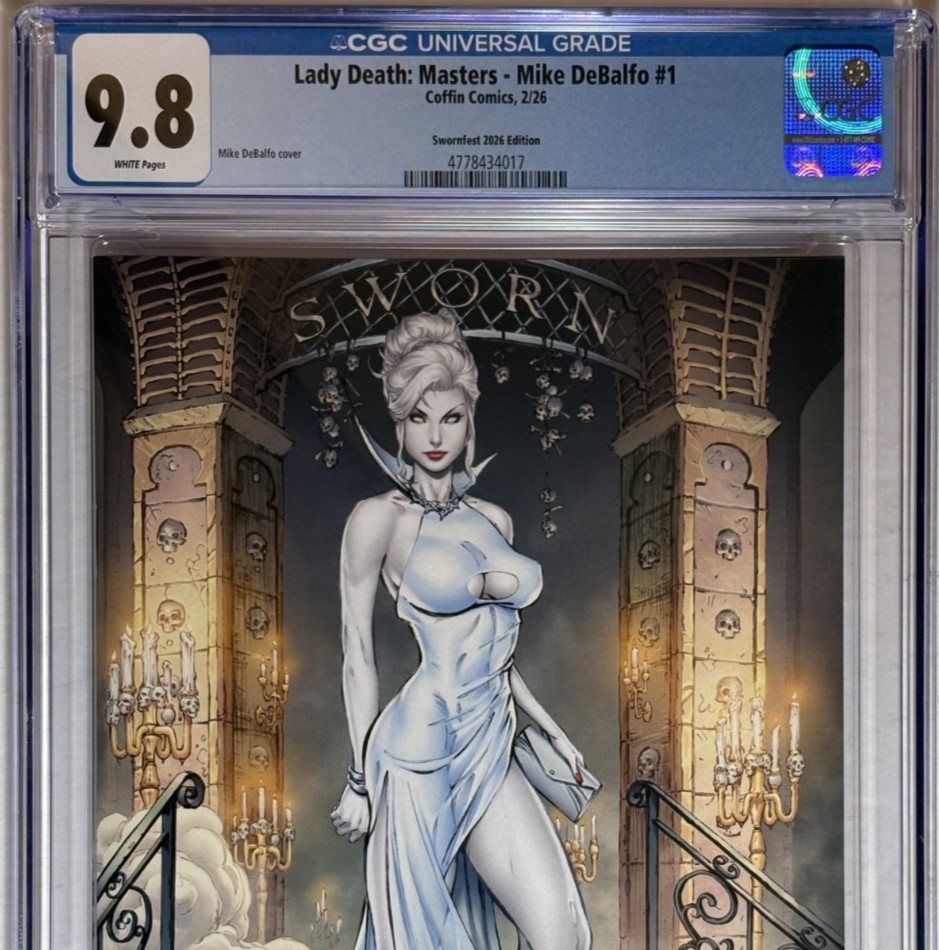 LADY DEATH: MASTERS - DeBalfo #1 CGC 9.8 NM/MT 🔥Swornfest 2026 Edition ⚰️Coffin LADY DEATH: MASTERS - DeBalfo #1 CGC 9.8 NM/MT 🔥Swornfest 2026 Edition ⚰️Coffin