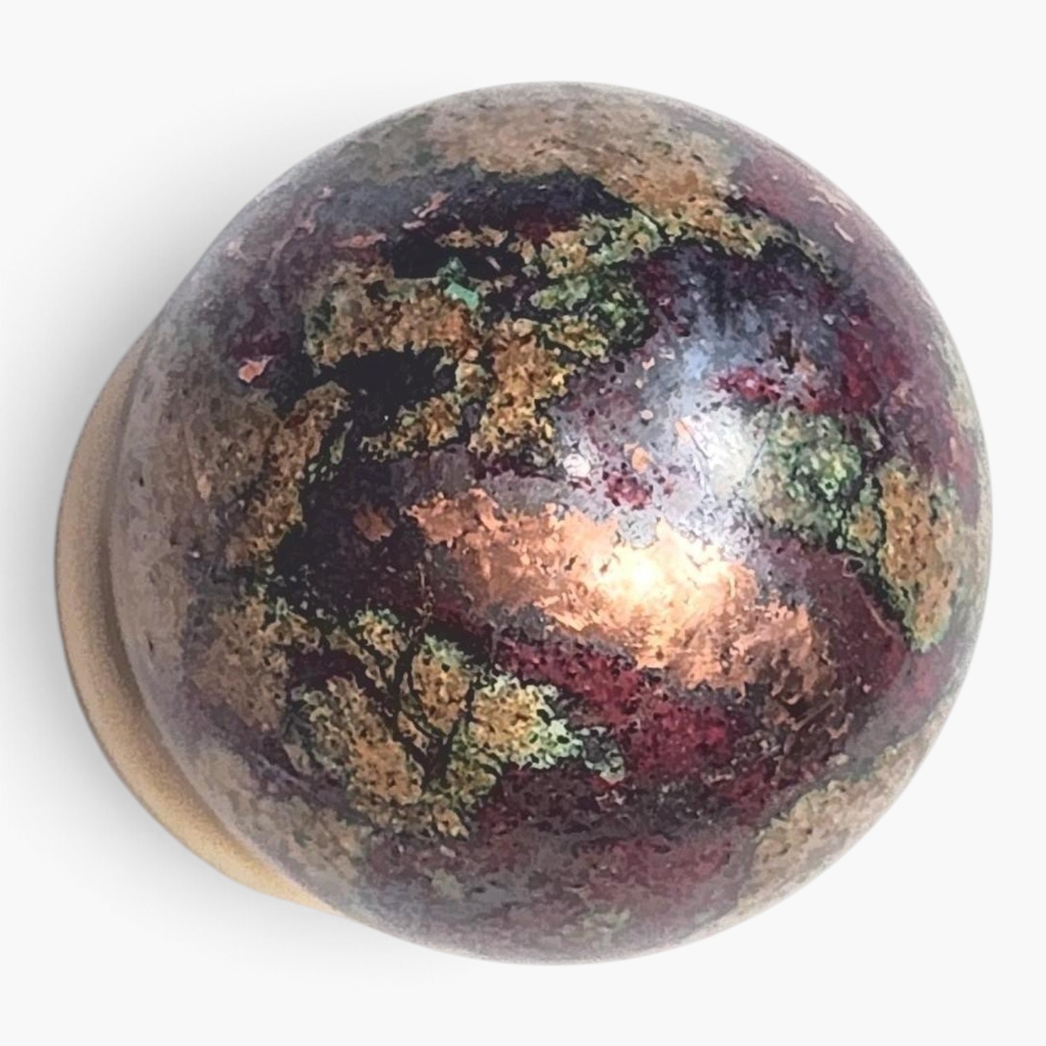 Native Copper and Cuprite in Matrix 29mm Decor Sphere for Home or Office 6562 Native Copper and Cuprite in Matrix 29mm Decor Sphere for Home or Office 6562