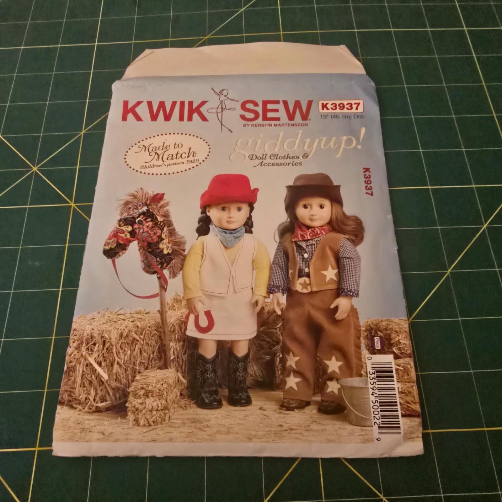 B2G1 FREE Kwik Sew K3937 Giddyup Western 18 Doll Clothes Stick Pony Uncut B2G1 FREE Kwik Sew K3937 Giddyup Western 18 Doll Clothes Stick Pony Uncut