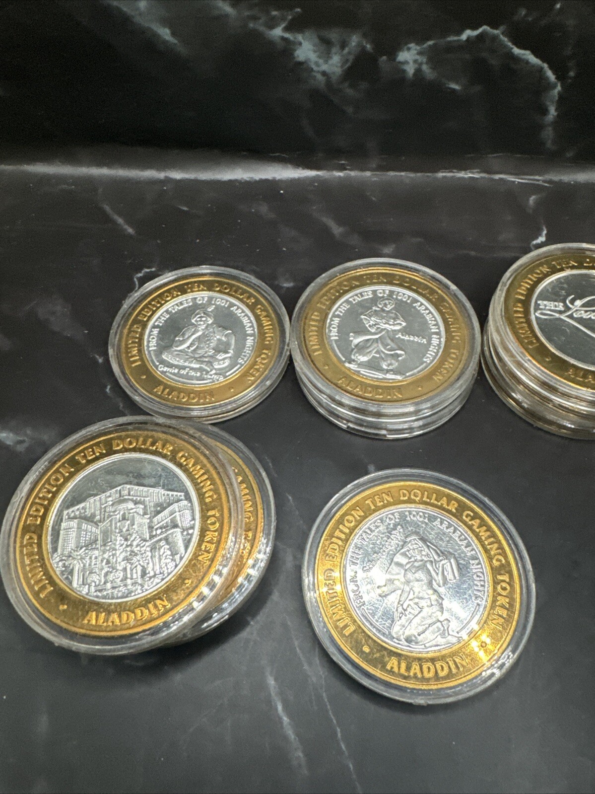 10 $10 Ten dollar gaming token ALADDIN ALI BABA casino .999 SILVER Las Vegas 10 $10 Ten dollar gaming token ALADDIN ALI BABA casino .999 SILVER Las Vegas
