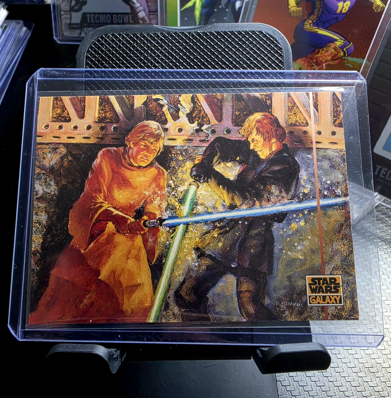 Topps 1995 Star Wars Galaxy Base Set #314 The Novels Luke vs Luuke Card Topps 1995 Star Wars Galaxy Base Set #314 The Novels Luke vs Luuke Card