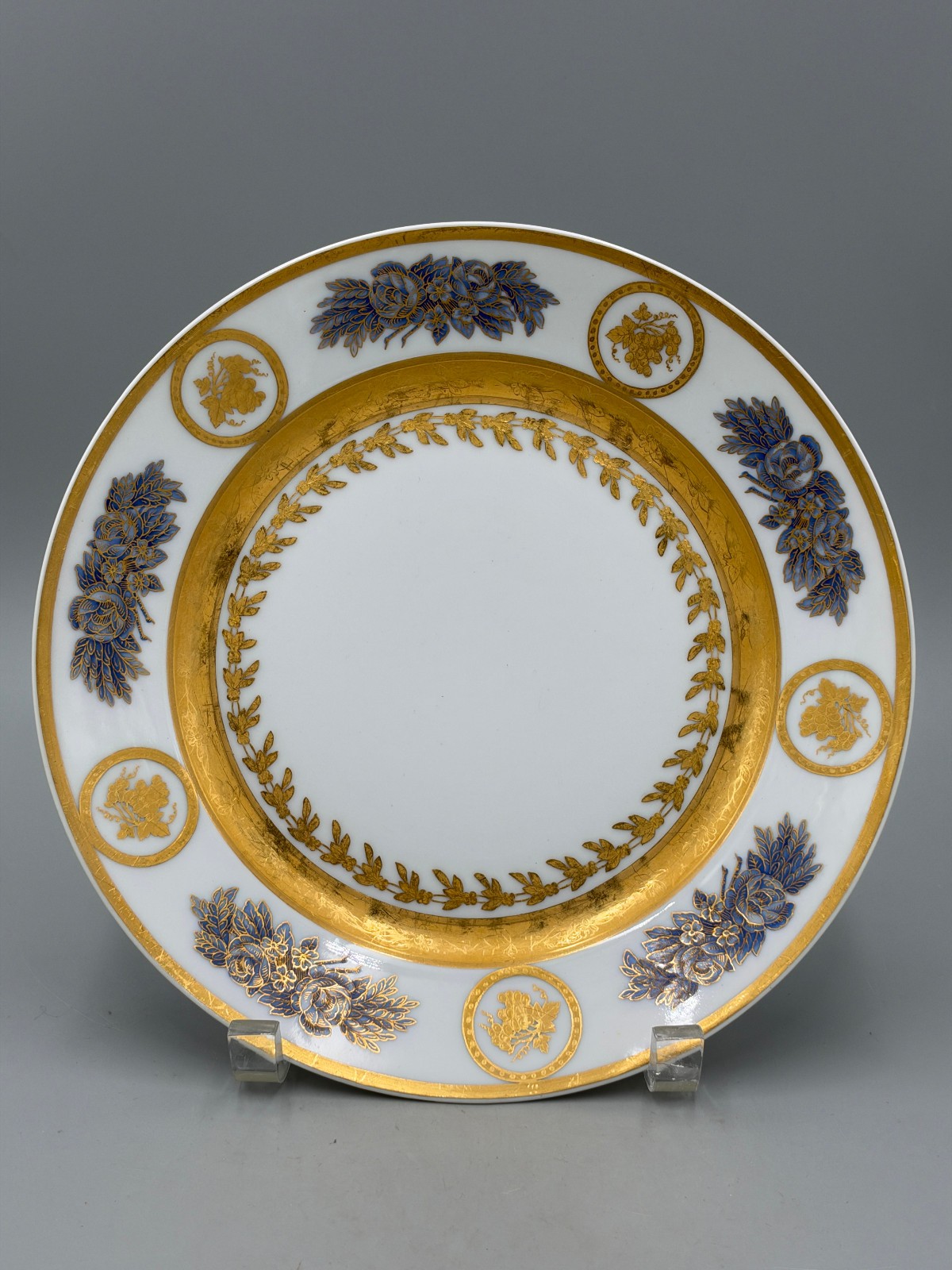 Antique Russian Imperial Porcelain Factory St Petersburg Plate Nicholas II, 1902