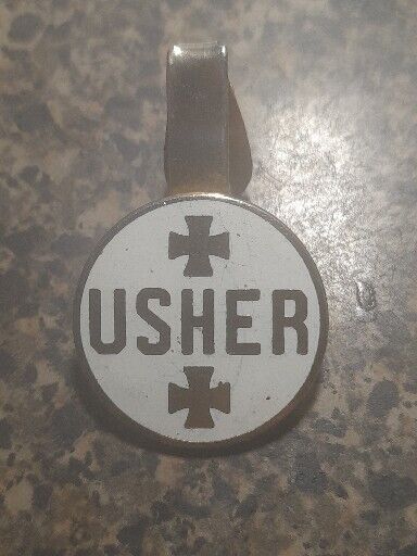 Vintage Usher Church Tie Clip .