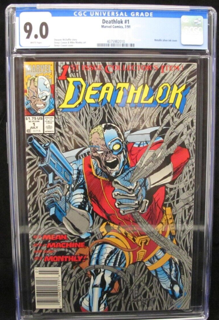 Deathlok #1 Marvel 1991 CGC 9.0 Newsstand Edition Metallic Silver Ink Cover