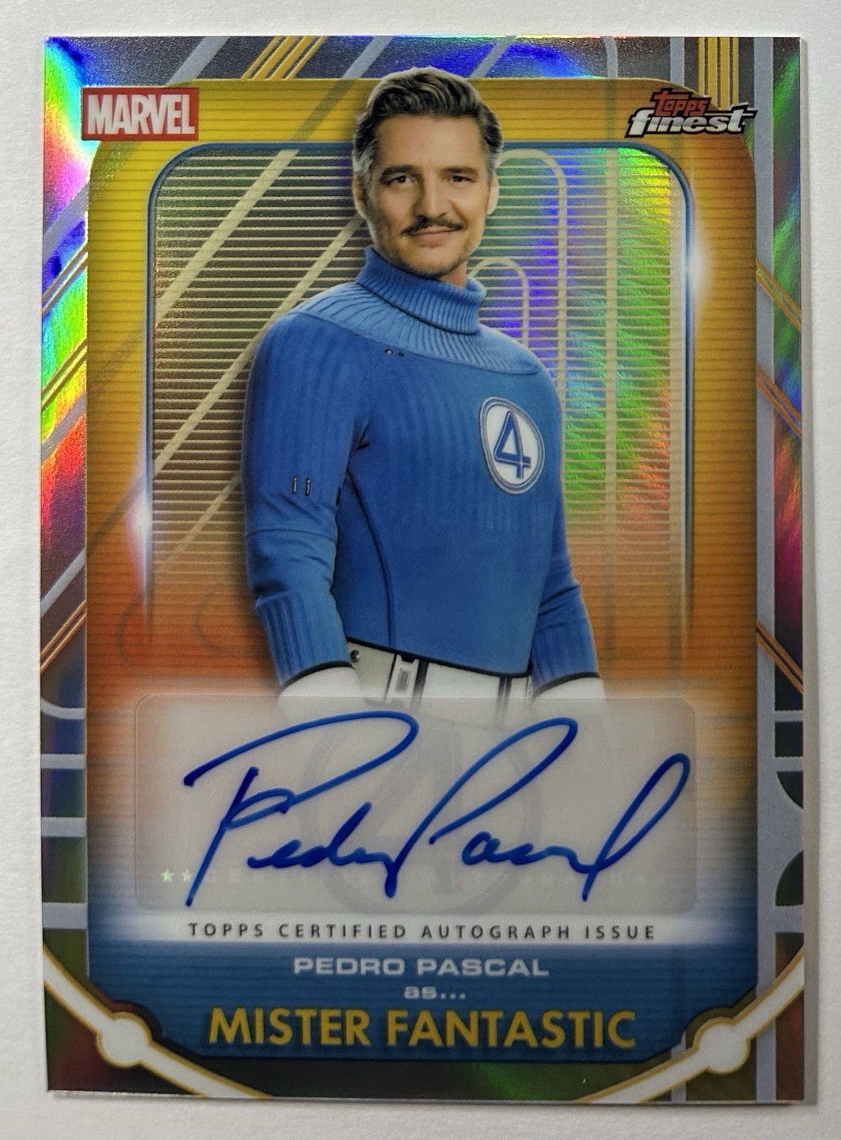 2026 Topps Finest Marvel Fantastic Four Pedro Pascal Auto Refractor #FA-PP SSP