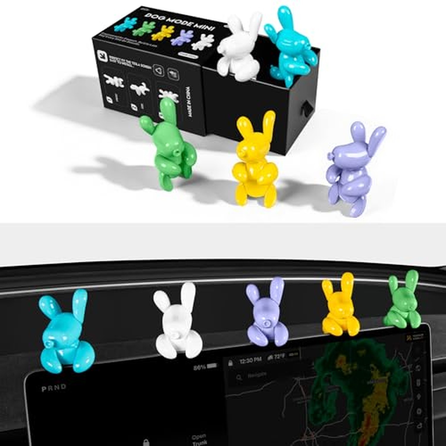 5PCS Dog Mode Mini Screen Decoration for Tesla Model Y and Model 3 5PCS Dog Mode Mini Screen Decoration for Tesla Model Y and Model 3