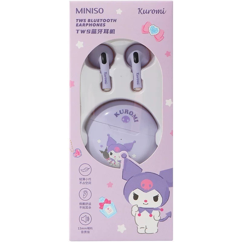 Miniso x SanrioCinnamoroll Hello Kitty Kuromi TWS Wireless Bluetooth Earphone HD Miniso x SanrioCinnamoroll Hello Kitty Kuromi TWS Wireless Bluetooth Earphone HD
