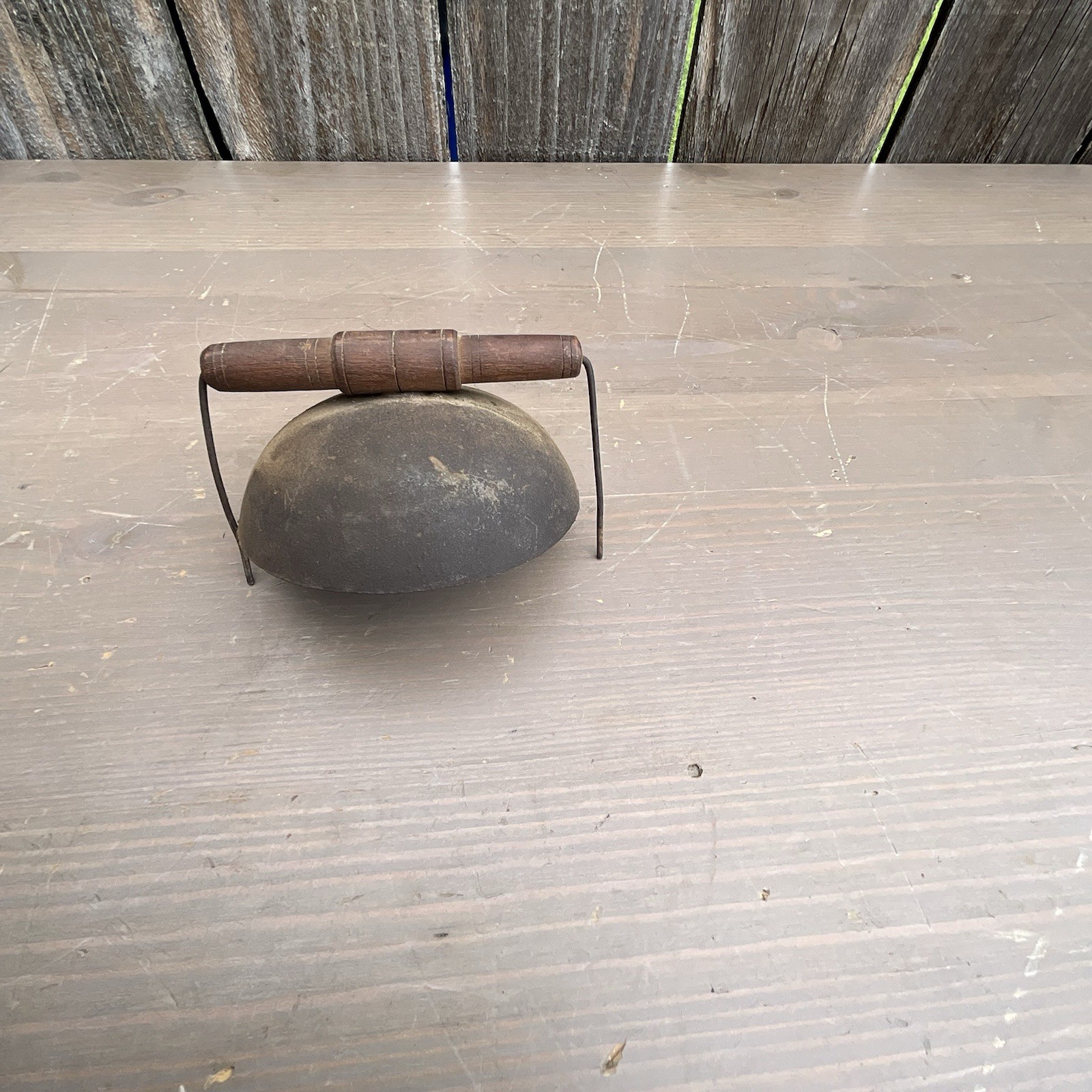 original antique early american tall clock bell & holding bracket. parts. original antique early american tall clock bell & holding bracket. parts.