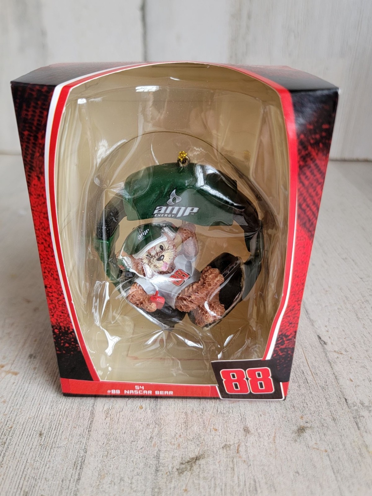Trevco Dale Jr 88 Nascar bear amp energy vintage ornament Xmas
