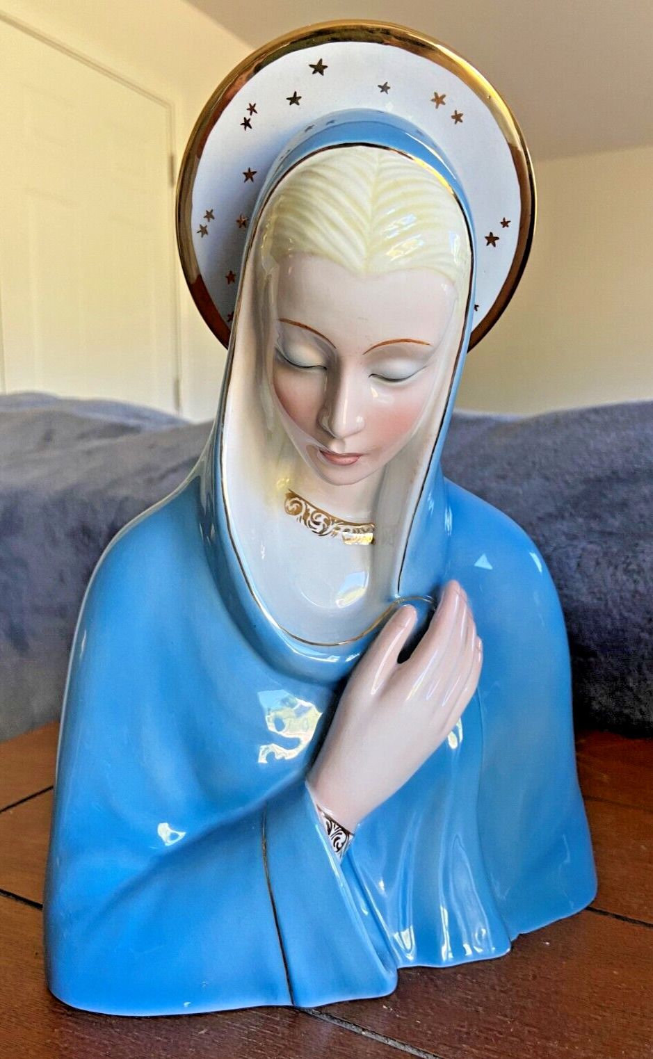 Vintage Giovanni Ronzan Madonna Porcelain Figurine Italy Marked & Numbered